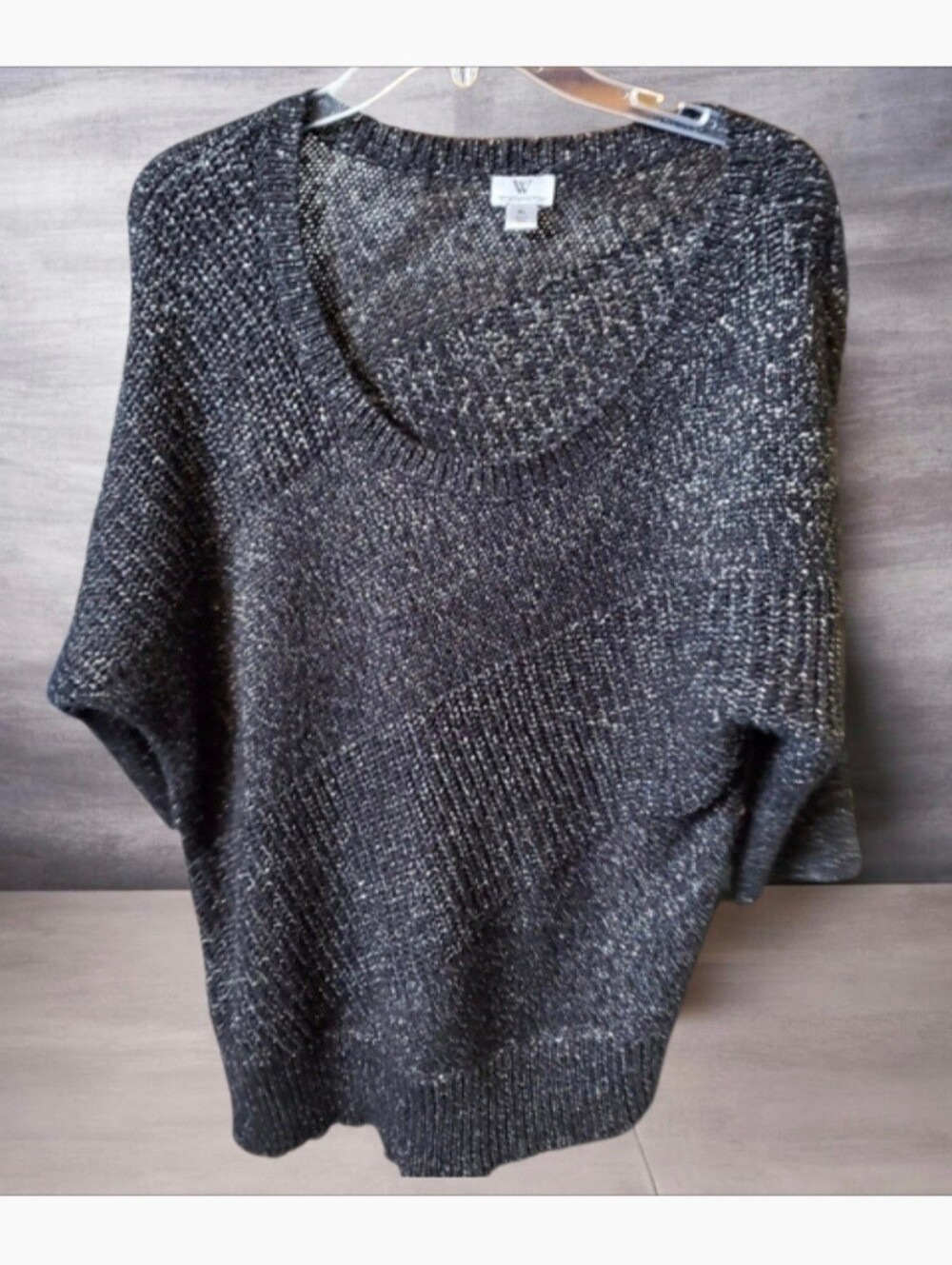 Black Silver Sparkle Sweater Worthington size XL - Picture 13 of 13